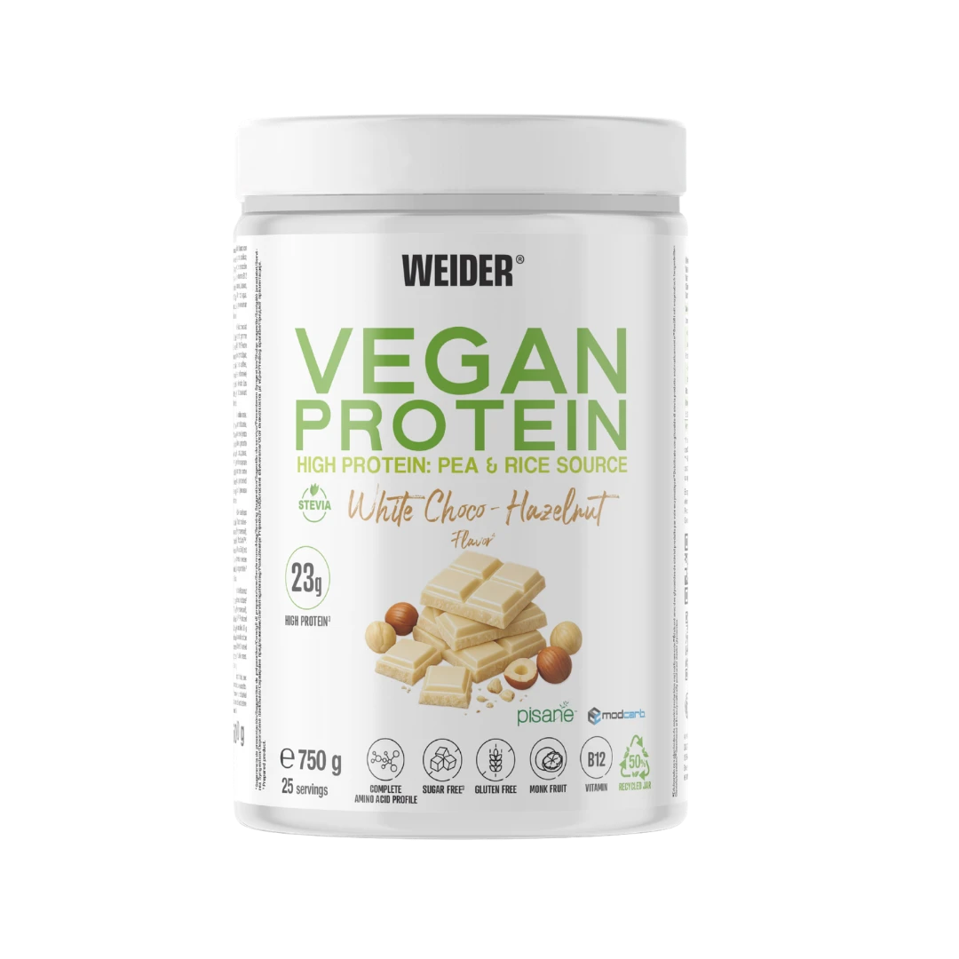 VEGAN PROTEIN 750G WHITE CHOCO HAZELNUT
