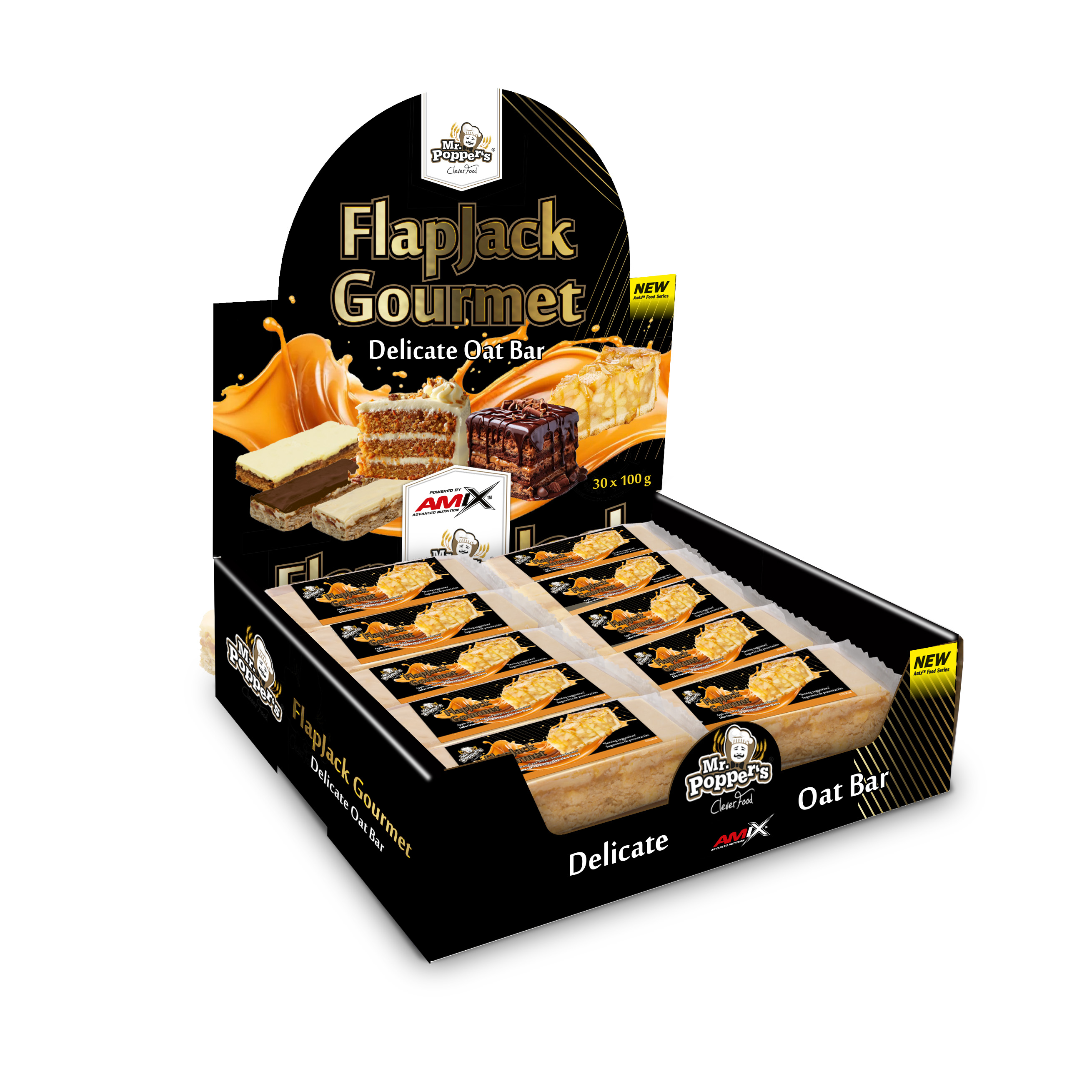 FlapJack Gourmet 30x100g Manzana Choco Blanco