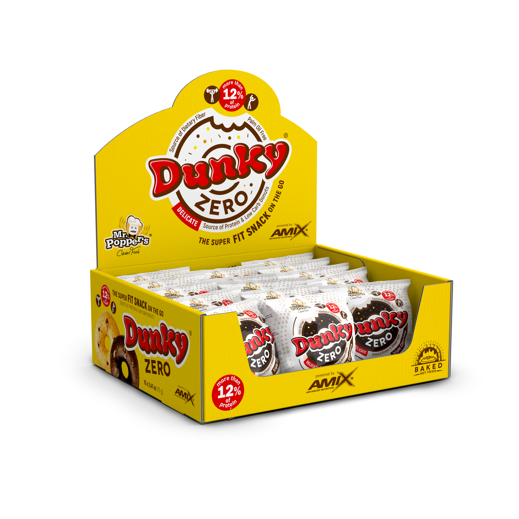 Dunky Zero 15x70g Triple Chocolate