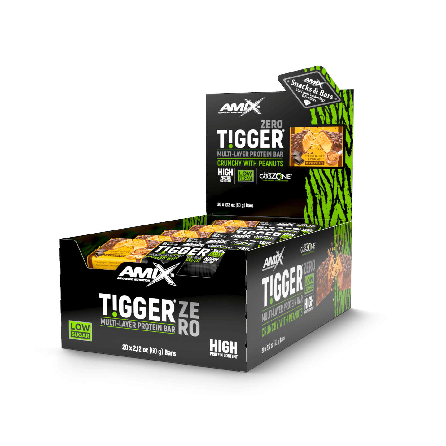 Tigger Zero Bar 20x60g Cacahuete Caramelo