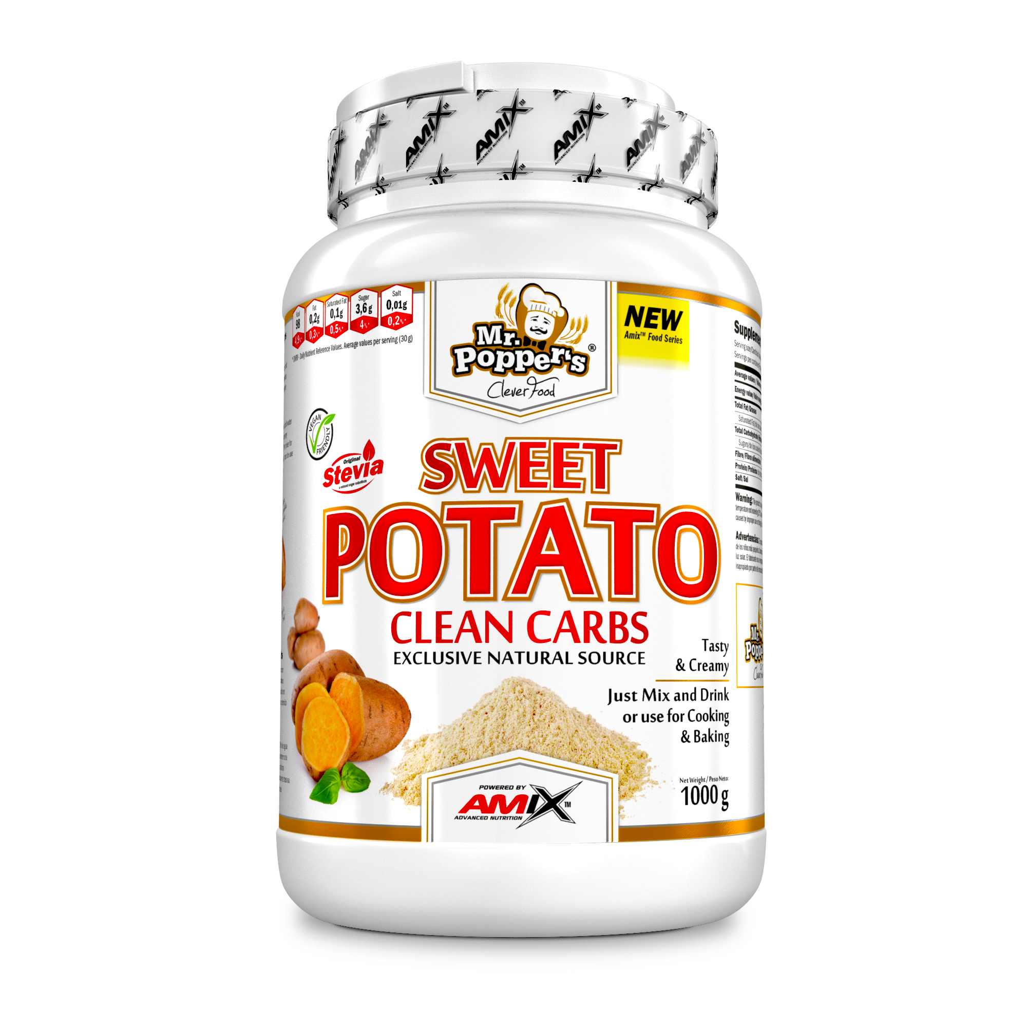 Sweet Potato Clean Carbs 1000g Choco Blanco