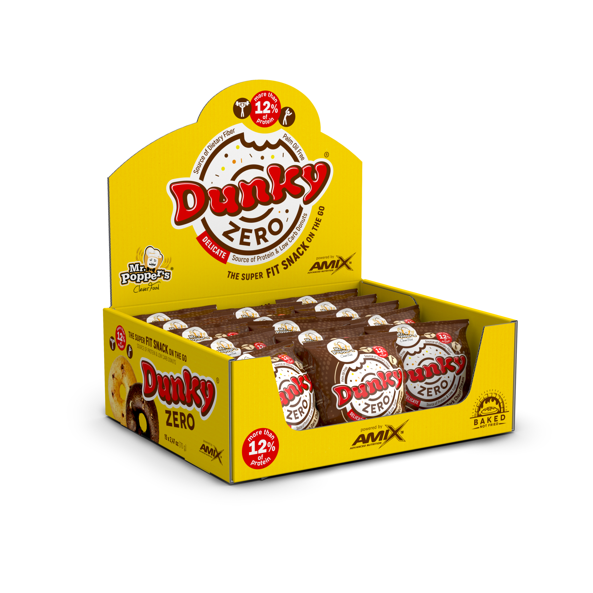 Dunky Zero 15x70g Galleta Negra-Choco Negro