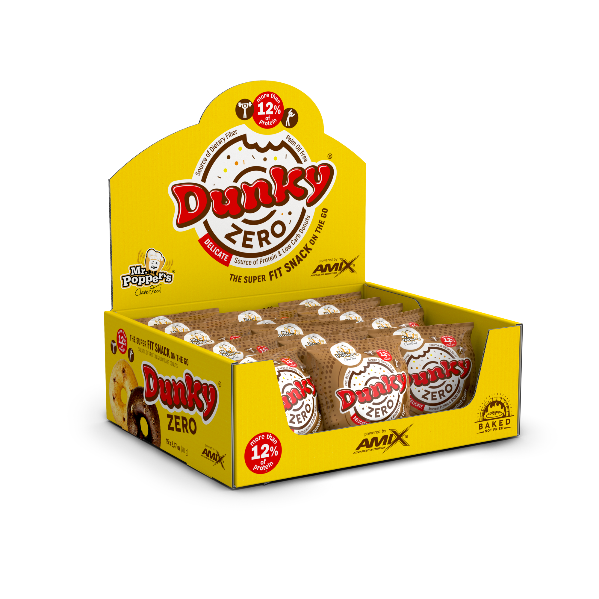 Dunky Zero 15x70g Trigo Espelta Choco Avellana