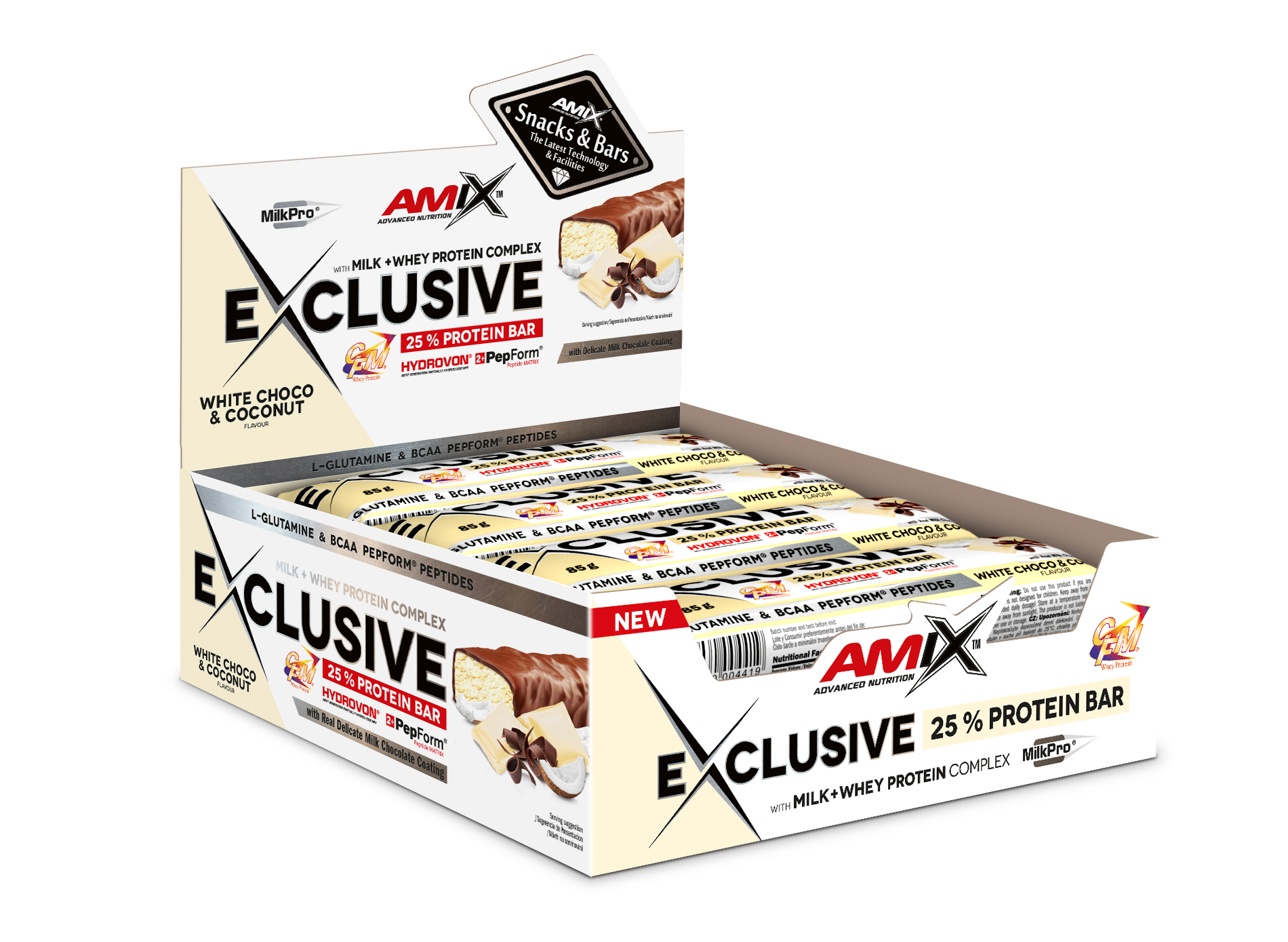 Exclusive Protein Bar 12x85g Choco Blanco Coco