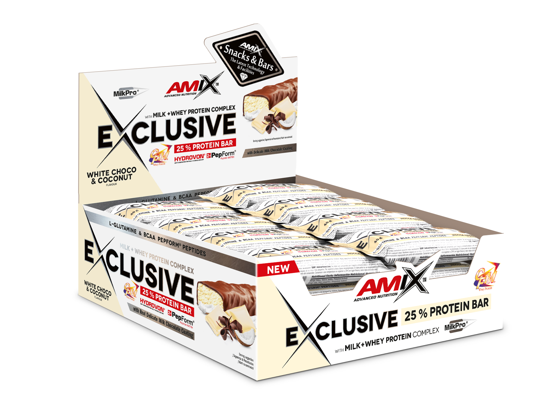 Exclusive Protein Bar 24x40g Choco Blanco Coco