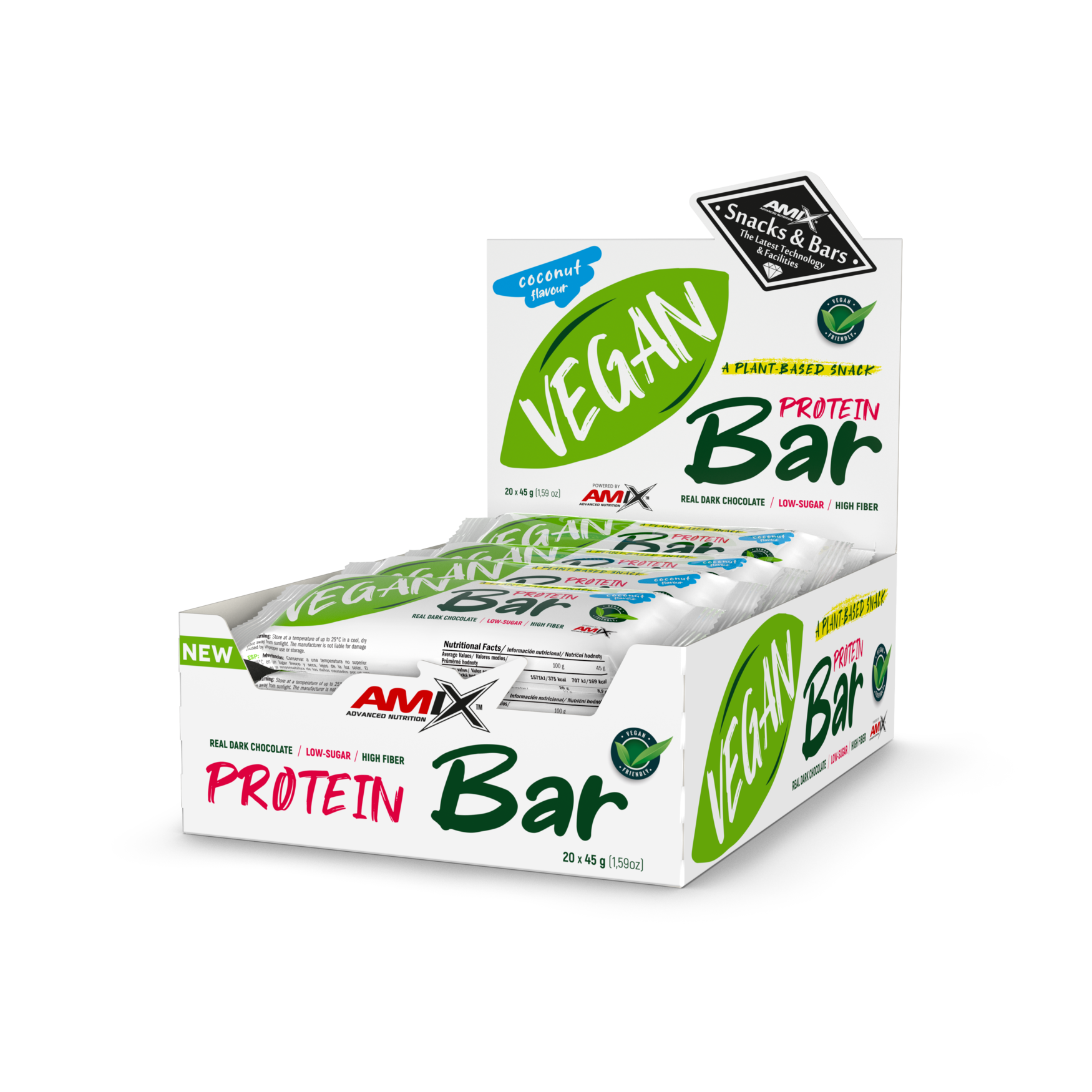 Vegan Protein Bar 20x45g Coco