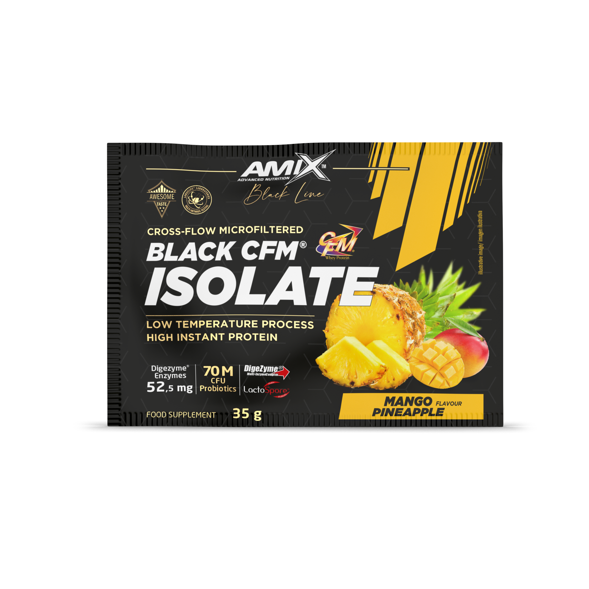 Unidosis Black CFM Isolate 35g Mango-Piña