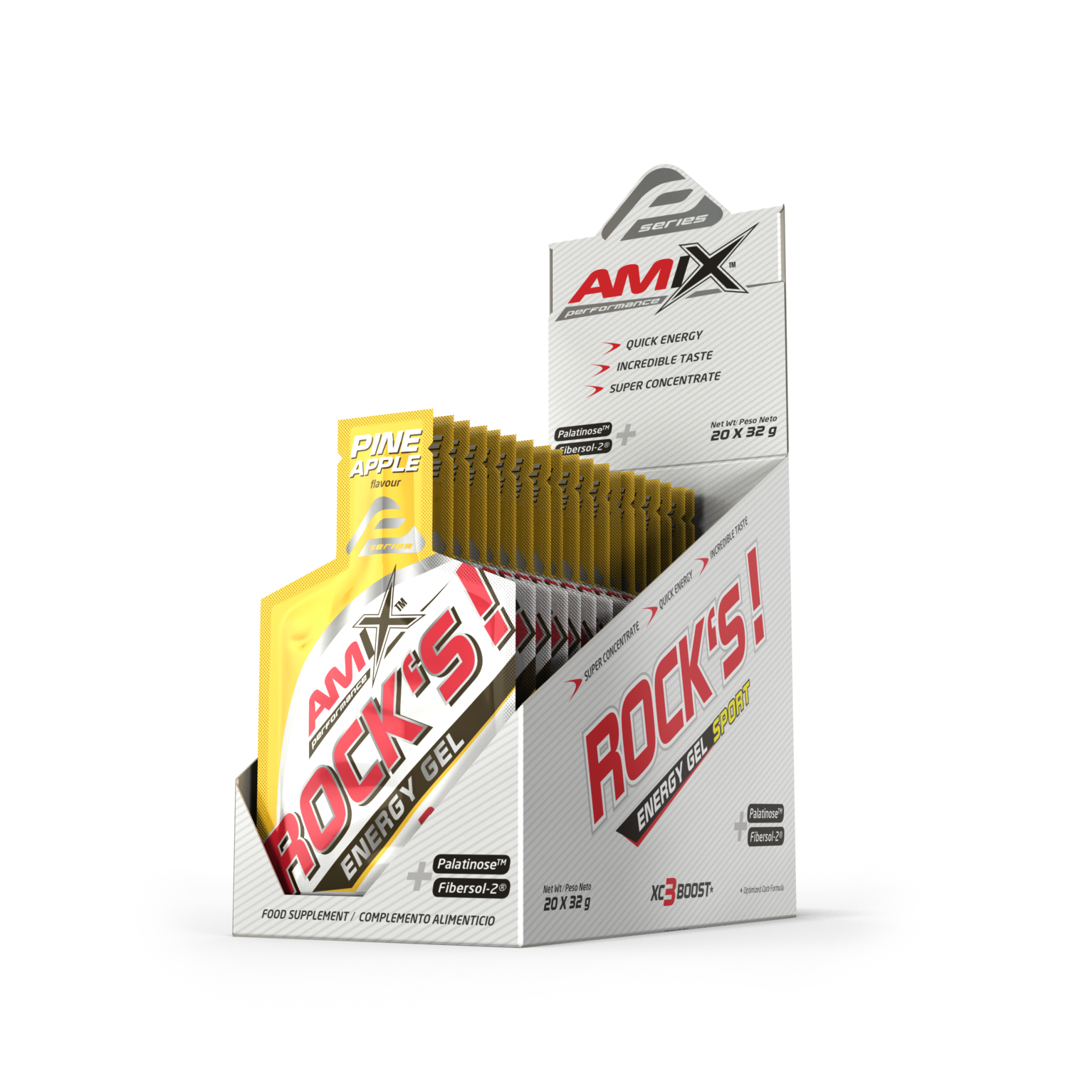 Rock´s Gel sin Cafeina 20x32g Piña