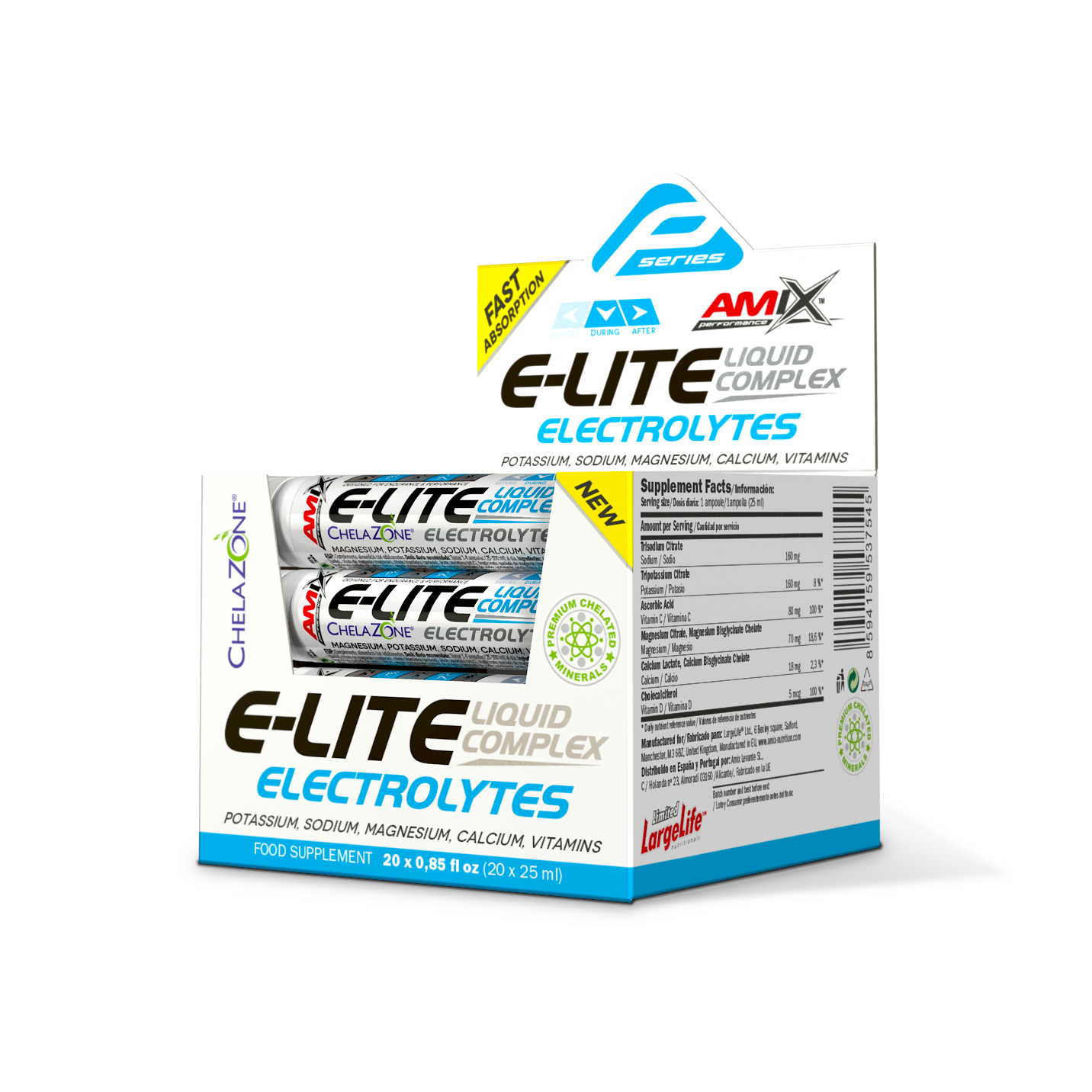 E-Lite Electrolytes Liquid 20x25ml Naranja