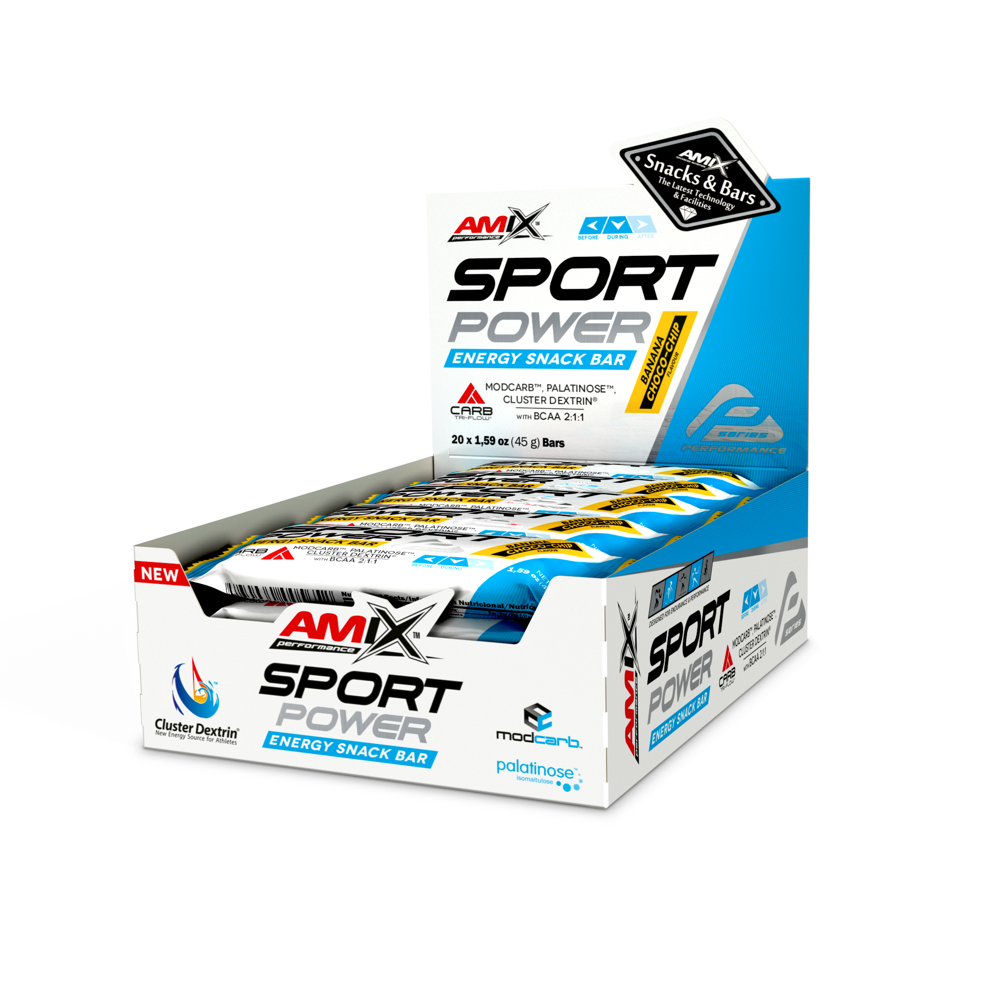 Sport Power Energy Cake 20x45g Banana Choco Chips