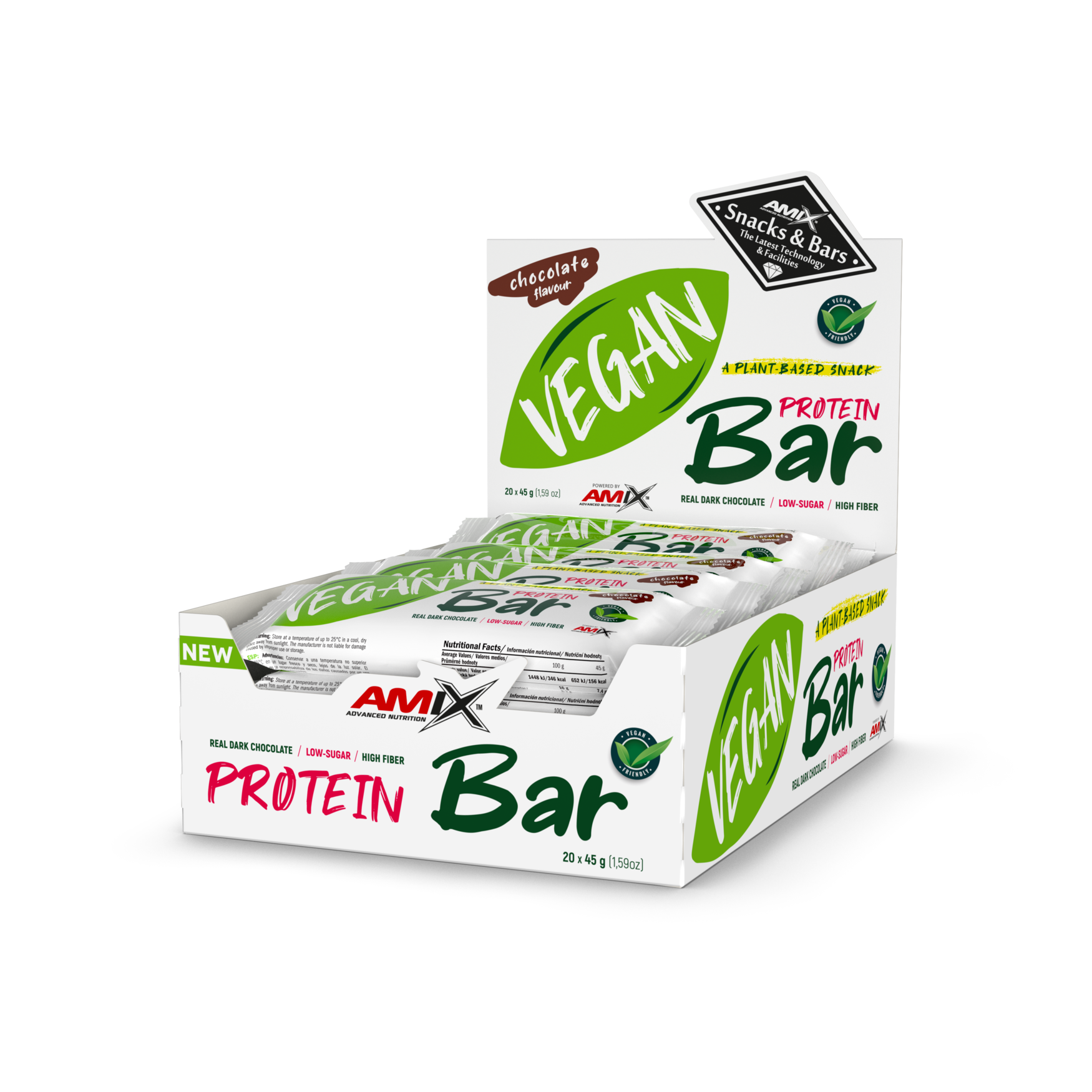 Vegan Protein Bar 20x45g Chocolate